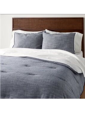 NWT 3pc Full/Queen Reversible Comforter Set Blue - Hearth & Hand with Magnolia